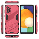 For Samsung Galaxy A73 5G Punk Armor 2 in 1 PC + TPU Shockproof Phone Case with Invisible Holder(Light Red)