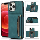 Three-fold Leather Phone Case with Card Slot & Wallet & Holder For iPhone 13 Pro Max(Blue)