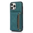 Three-fold Leather Phone Case with Card Slot & Wallet & Holder For iPhone 13 Pro Max(Blue)