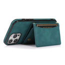 Three-fold Leather Phone Case with Card Slot & Wallet & Holder For iPhone 13 Pro Max(Blue)