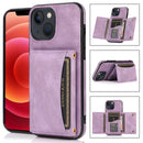 Three-fold Leather Phone Case with Card Slot & Wallet & Holder For iPhone 13 Pro(Purple)