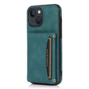 Three-fold Leather Phone Case with Card Slot & Wallet & Holder For iPhone 13 Pro(Blue)