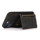 Three-fold Leather Phone Case with Card Slot & Wallet & Holder For iPhone 13 Pro(Black)