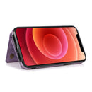 Three-fold Leather Phone Case with Card Slot & Wallet & Holder For iPhone 13(Purple)