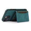 Three-fold Leather Phone Case with Card Slot & Wallet & Holder For iPhone 13 mini(Blue)