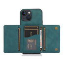 Three-fold Leather Phone Case with Card Slot & Wallet & Holder For iPhone 13 mini(Blue)