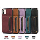 Three-fold Leather Phone Case with Card Slot & Wallet & Holder For iPhone 11(Brown)