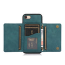 For iPhone SE 2022 / SE 2020 / 8 / 7 Three-fold Leather Phone Case with Card Slot & Wallet & Holder(Blue)