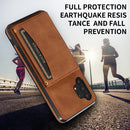 For Samsung Galaxy A32 4G Three-fold Leather Phone Case with Card Slot & Wallet & Holder(Brown)