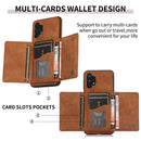 For Samsung Galaxy A32 4G Three-fold Leather Phone Case with Card Slot & Wallet & Holder(Brown)