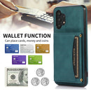 For Samsung Galaxy A32 5G Three-fold Leather Phone Case with Card Slot & Wallet & Holder(Green)