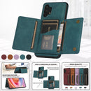 For Samsung Galaxy A32 5G Three-fold Leather Phone Case with Card Slot & Wallet & Holder(Green)