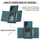 For Samsung Galaxy S22 Ultra Three-fold Leather Phone Case with Card Slot & Wallet & Holder(Green)