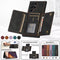 For Samsung Galaxy S22 Ultra Three-fold Leather Phone Case with Card Slot & Wallet & Holder(Black)