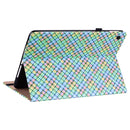 For Samsung Galaxy Tab A8 10.5 2021 Color Weave Leather Tablet Case with Holder(Rainbow)