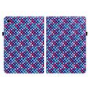 For Samsung Galaxy Tab A8 10.5 2021 Color Weave Leather Tablet Case with Holder(Blue)