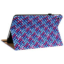 For Samsung Galaxy Tab A8 10.5 2021 Color Weave Leather Tablet Case with Holder(Blue)