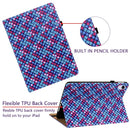 For Samsung Galaxy Tab A8 10.5 2021 Color Weave Leather Tablet Case with Holder(Blue)