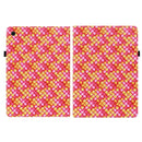 For Samsung Galaxy Tab A8 10.5 2021 Color Weave Leather Tablet Case with Holder(Rose Red)