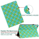 For Samsung Galaxy Tab A8 10.5 2021 Color Weave Leather Tablet Case with Holder(Green)