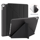 Multi-folding PU Leather Matte TPU Tablet Case For iPad Pro 10.2 2021 / 2020 / 10.5 2017(Black)