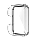 For Xiaomi Redmi Watch 2 Lite PC + Tempered Glass Watch Protective Case(Transparent White)