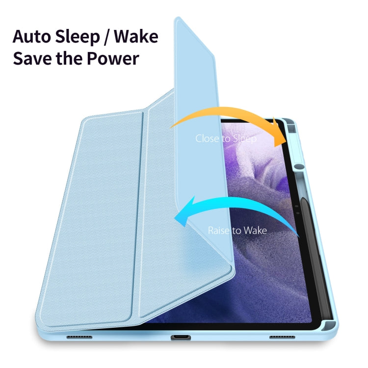 For Samsung Galaxy Tab S8 Plus/S7 Plus/S7 FE DUX DUCIS TOBY Series Horizontal Flip Tablet Case(Blue)
