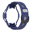 For Samsung Galaxy Watch4 Classic 46mm Carbon Fiber Sport Silicone Integrated Watch Band(Midnight Blue)