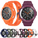 For Samsung Galaxy Watch4 Classic 46mm Carbon Fiber Sport Silicone Integrated Watch Band(Midnight Blue)