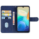 Leather Phone Case For vivo Y76 5G(Blue)