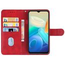 Leather Phone Case For vivo Y76 5G(Red)