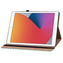 Color Weave Smart Leather Tablet Case For iPad 10.2 2019/Air 2019/10.5/10.2 2020/2021(Rainbow)