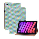Color Weave Smart Leather Tablet Case For iPad mini 6(Rainbow)