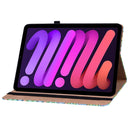 Color Weave Smart Leather Tablet Case For iPad mini 6(Rainbow)