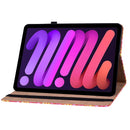 Color Weave Smart Leather Tablet Case For iPad mini 6(Rose Red)