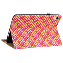 Color Weave Smart Leather Tablet Case For iPad mini 6(Rose Red)