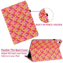 Color Weave Smart Leather Tablet Case For iPad mini 6(Rose Red)