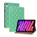 Color Weave Smart Leather Tablet Case For iPad mini 6(Green)