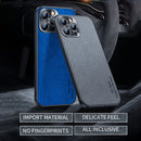Suede Leather Phone Case For iPhone 13 Pro(Grey)