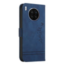 For Honor 50 Lite Retro Skin Feel TPU + PU Leather Phone Case(Blue)