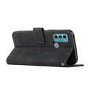 For Motorola Moto G31 / G41 Rear Fingerprint Retro Skin Feel TPU + PU Leather Phone Case(Black)