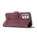 For Samsung Galaxy A53 5G Retro Skin Feel TPU + PU Leather Phone Case(Wine Red)