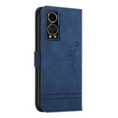 For ZTE Axon 30 Retro Skin Feel TPU + PU Leather Phone Case(Blue)