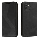 For Samsung Galaxy A03 164mm Skin Feel Magnetic S-type Leather Phone Case(Black)