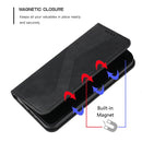 For Samsung Galaxy A03 164mm Skin Feel Magnetic S-type Leather Phone Case(Black)