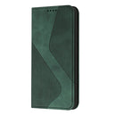 For Samsung Galaxy A03 164mm Skin Feel Magnetic S-type Leather Phone Case(Green)