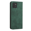 For Samsung Galaxy A03 164mm Skin Feel Magnetic S-type Leather Phone Case(Green)