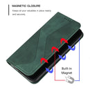 For Samsung Galaxy A03 164mm Skin Feel Magnetic S-type Leather Phone Case(Green)