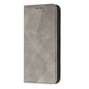 For Samsung Galaxy A03 164mm Skin Feel Magnetic S-type Leather Phone Case(Grey)