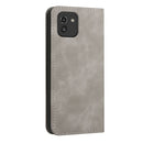 For Samsung Galaxy A03 164mm Skin Feel Magnetic S-type Leather Phone Case(Grey)